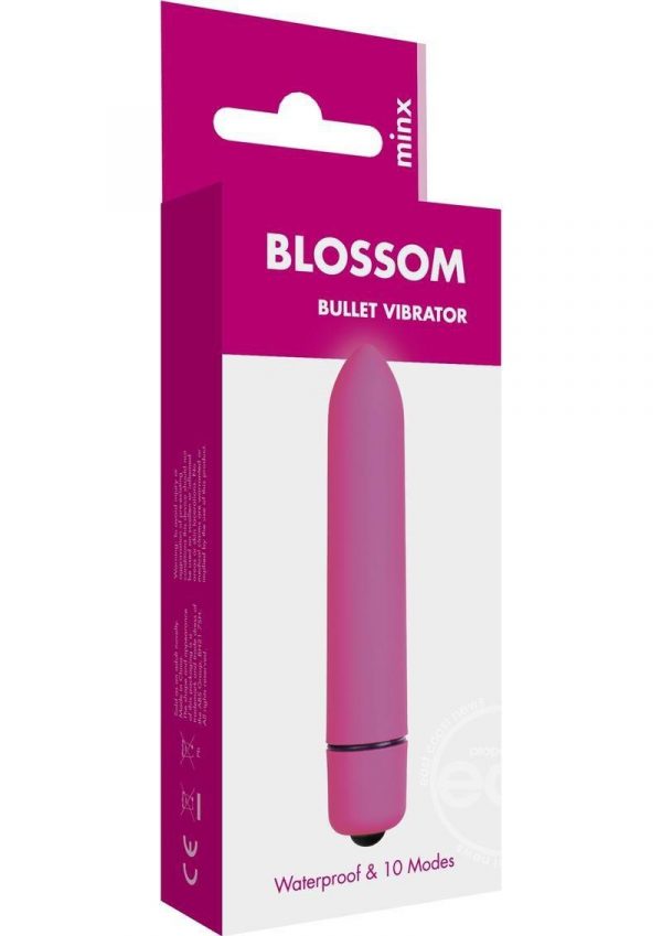 Minx Blossom Bullet Vibrator 10 Modes Waterproof Pink 3.7 Inch