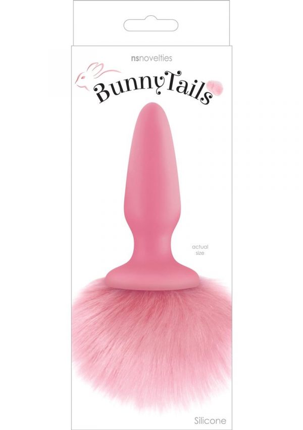 Bunny Tails Silicone Anal Plug - Pink