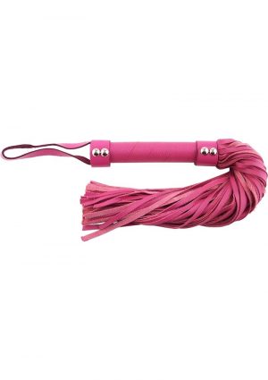 Rouge H Style Handle Leather Flogger Pink