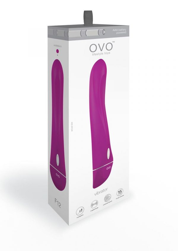 Ovo F12 Silicone G-Spot Vibrator Waterproof Fuchsia