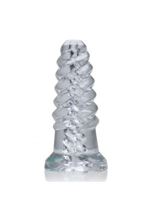 Screw`d Super Squishy Corkscrew Textured Jackoff Stroker Clear 7 Inch