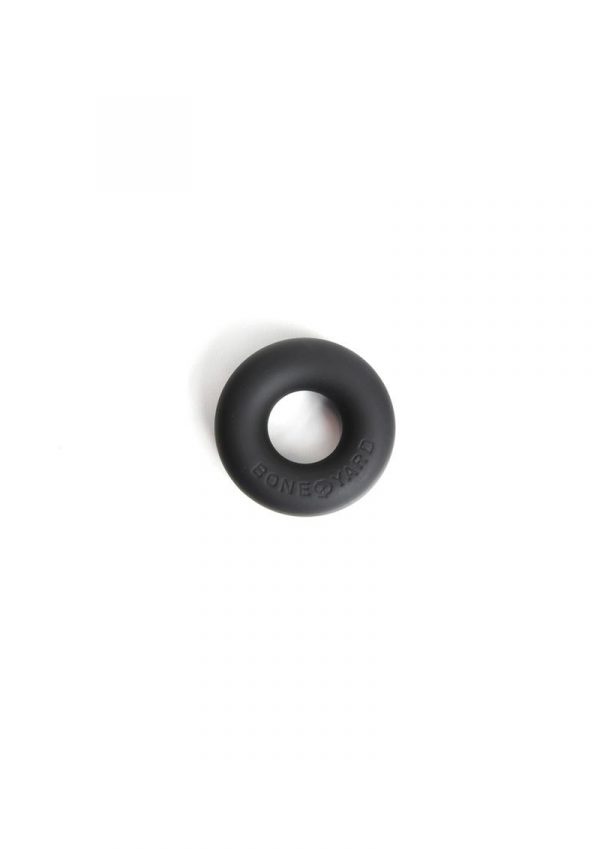 Bone Yard Ultimate Silicone Cockring Black 2 Inch Diameter