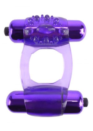 Fantasy C-Ringz Duo-Vibrating Super Ring With Clitoral Stimulation Waterproof Purple