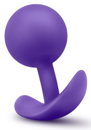 Luxe Wearable VibraPlug Silicone Duo Tone Anal Plug Purple 3.5 Inch