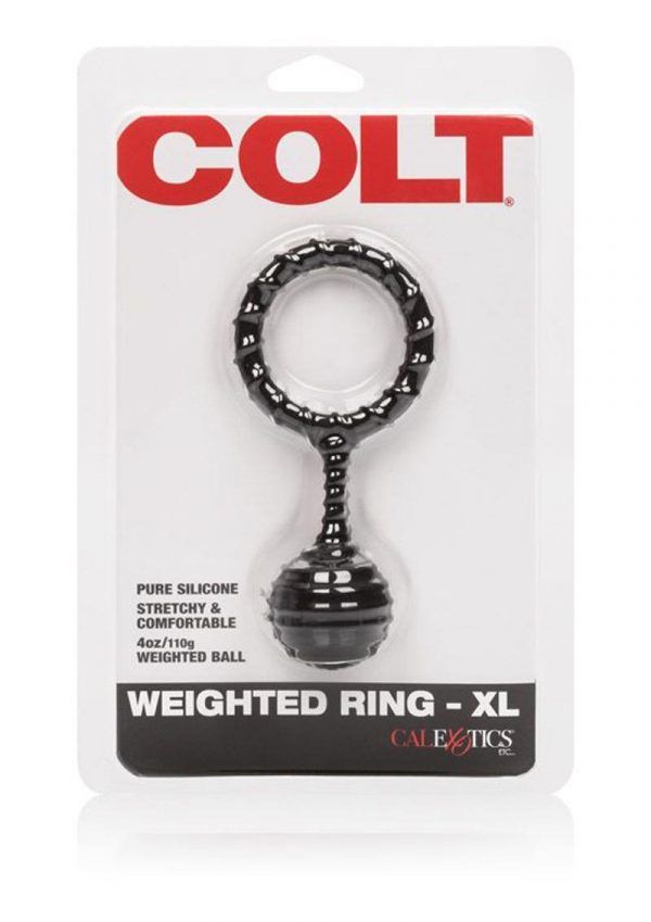 Colt Weighted Ring XL Silicone Black