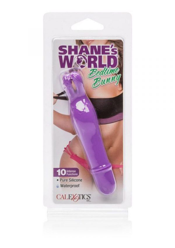 Shane`s World Bedtime Bunny Silicone Vibrator Waterproof Purple 4.25 Inch