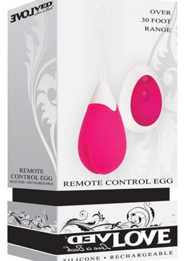 Evolve Remote Control Egg Silicone Waterproof Pink