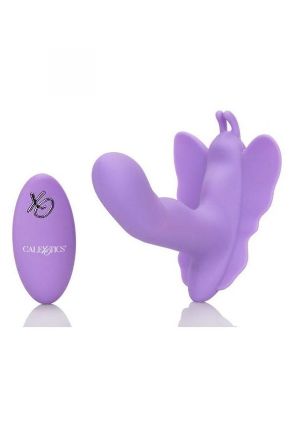 Venus Butterfly Silicone Remote Rocking Penis USB Rechargeable Waterproof Purple