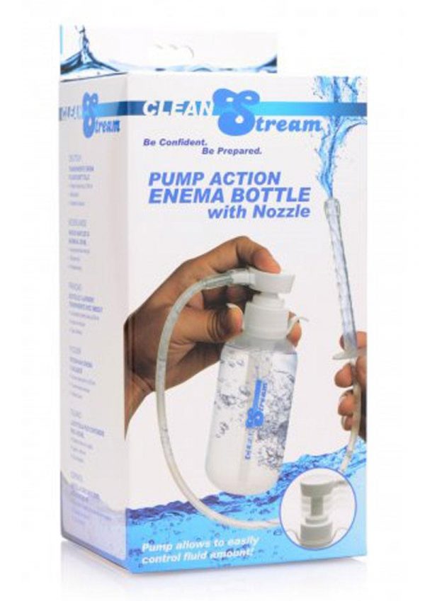 Clean Stream Pump Action Enema With Bottle Clear