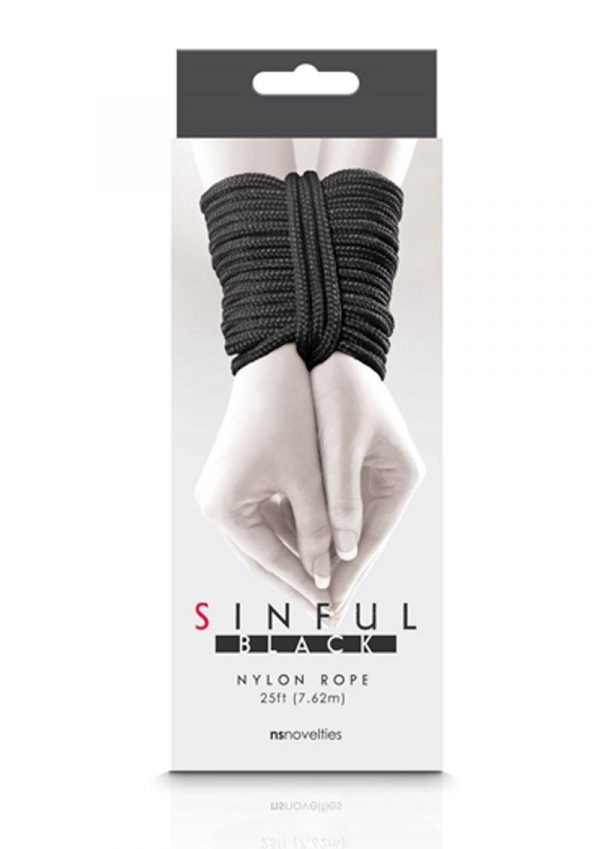 Sinful Nylon Rope 25ft - Black