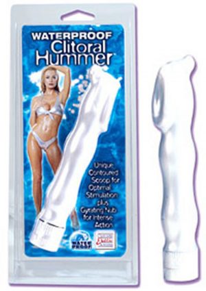 WATERPROOF CLITORAL HUMMER 6.5 INCH WHITE