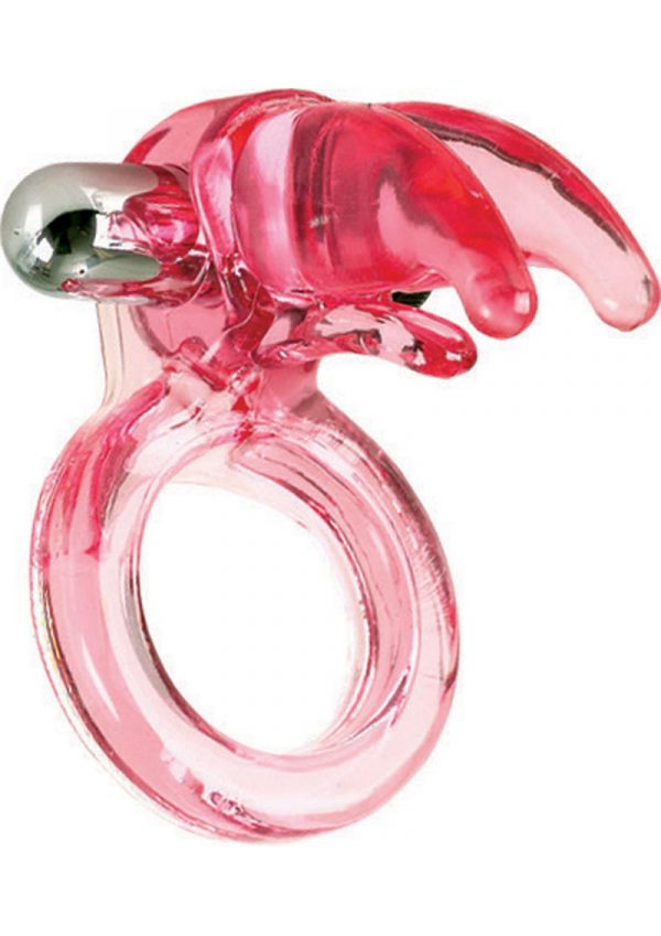 Triple Clit Flicker Cock Ring Red