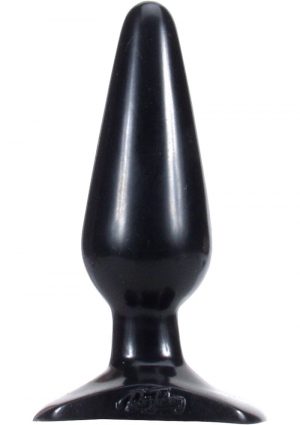 Classic Butt Plug Medium Sil A Gel 5.5 Inch Black