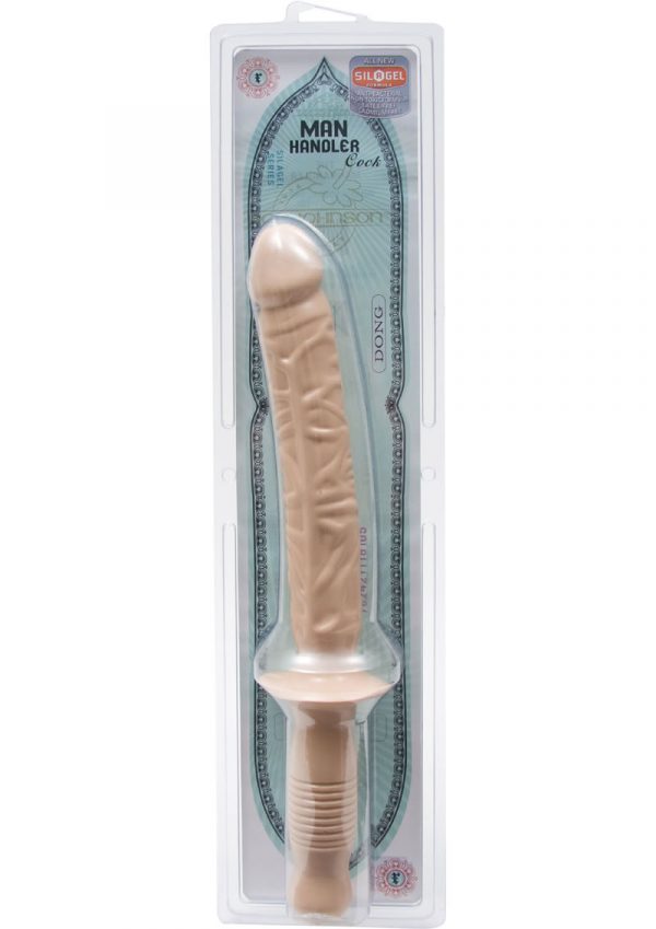 Man Handler Cock Dong Sil A Gel 14 Inch Flesh