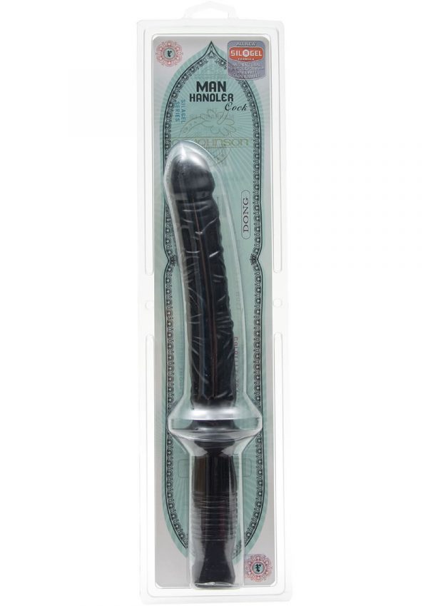 The Man Handler Sex Wand Dong Sil A Gel 10 Inch Black