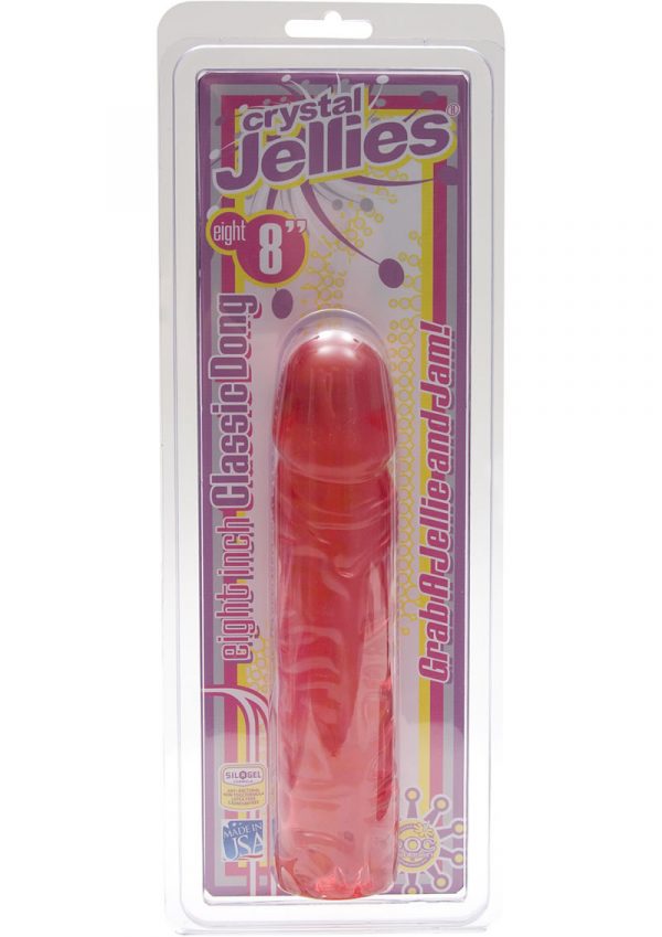 Crystal Jellies Classic Dong 8 Inch Pink