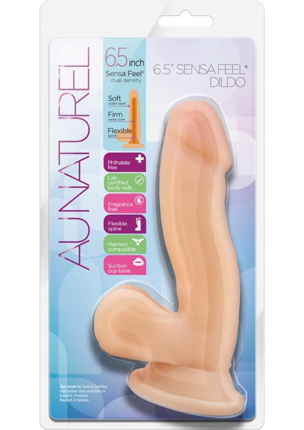 Au Naturel Sensa Feel Dildo 6.5 inch  Non Vibrating Suction Cup