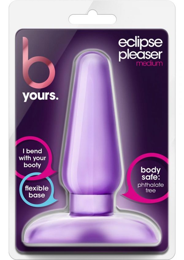 B Yours Eclipse Pleasure Medium Jelly Anal Plug Purple 4.7 Inches