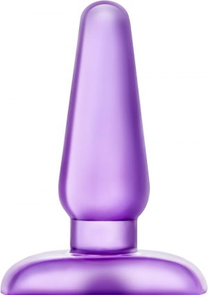 B Yours Eclipse Pleasure Medium Jelly Anal Plug Purple 4.7 Inches