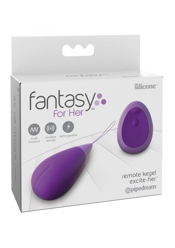 Fantasy For Her Silicone Wireless Remote Kegel Excite Her Waterproof Purple