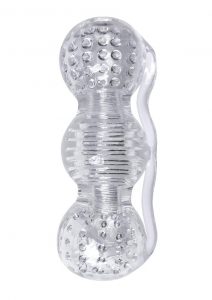 The 9`s Clear Stroke Threeway Masturbator Clear 5.75 Inch