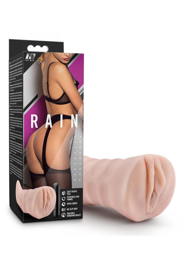 M For Men Rain Stroker With Bullet - Vagina - Vanilla