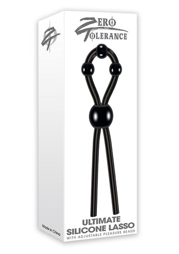 Zero Tolerance Ultimate Silicone Lasso With Adjustable Pleasure Beads Black