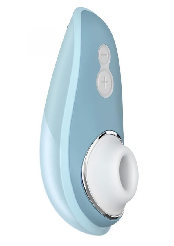 Womanizer Liberty Silicone USB Rechargeable Clitoral Stimulator Waterproof Powder Blue 4.09 Inch