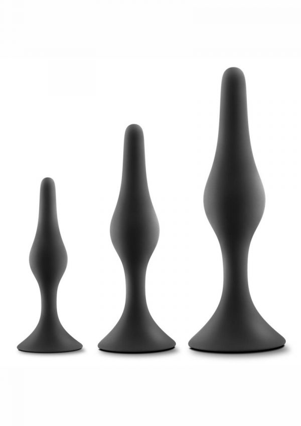 Luxe Beginner Silicone Plug Kit Black 3 Sizes