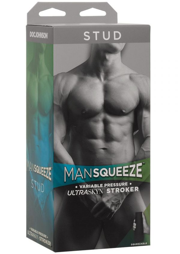 Man Squeeze Stud UltraSkyn Stroker Realistic Anus Vanilla 8 Inches