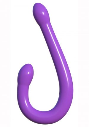 Double Whammy Purple Rubber Non Vibrating Duel Penetration