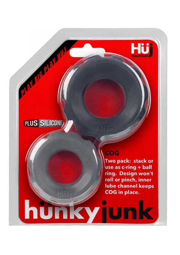 Hunkyjunk COG Silicone Blend 2 Size C-Ring Pack Tar/Stone