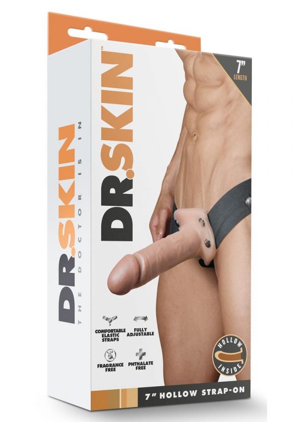 Dr. Skin Hollow Strapon Non Vibrating Flesh 7 inch