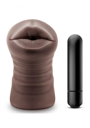 Hot Chocolate Heather Chocolate Mouth Masturbator Non Vibrating Waterproof