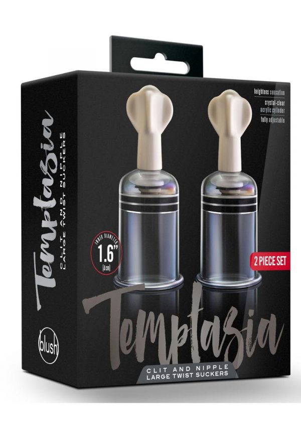 Temptasia Clit And Nipple Large Twist Suckers 2 Piece Set