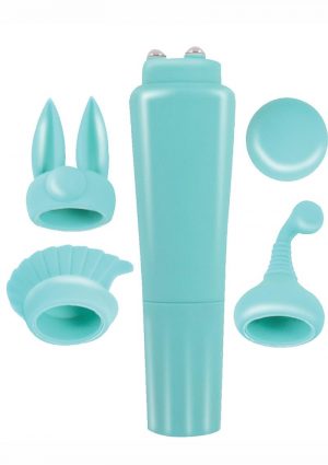 Intense Clit Teaser Kit Aqua Silicone Mini Massager Vibrating