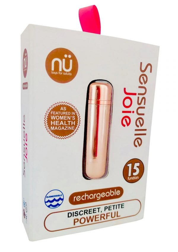 Joie 15 Function USB Rechargeable Bullet Waterproof Rose Gold 2.5 Inch