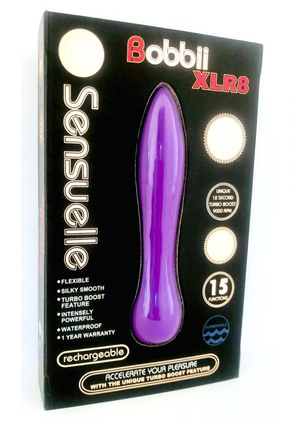 Nu Sensuelle Bobbii Xlr8 Turbo Boost Vibrator Waterproof  Ultra Violet