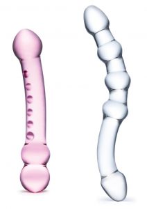 Glas Double Pleasure Glass Dildo Set 2pc