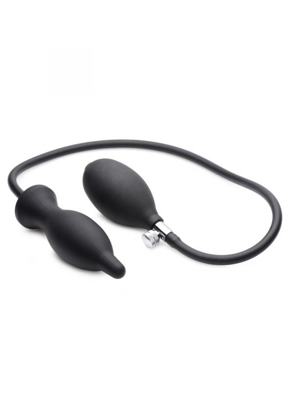 Master Series Dark Inflator Silicone  Anal Inflatable  Plug