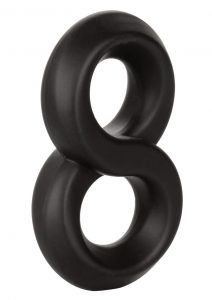 Ultra Soft Crazy 8 Silicone Cockring Black