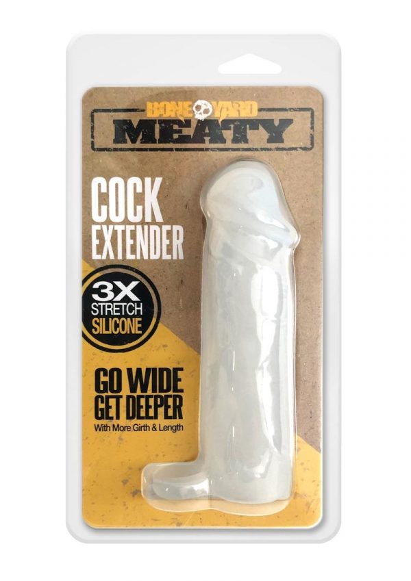 Bone Yard Meaty Silicone Cock Extender Clear