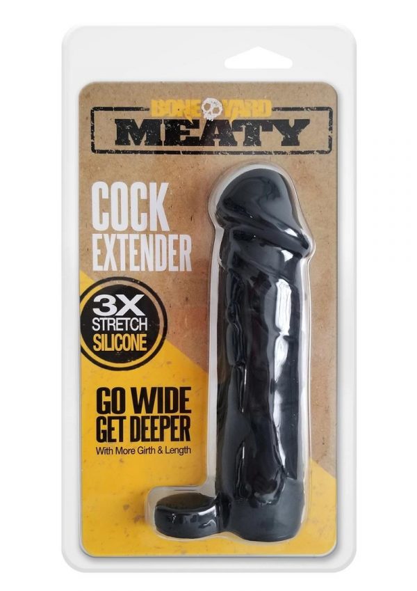 Bone Yard Meaty Silicone Cock Extender Black