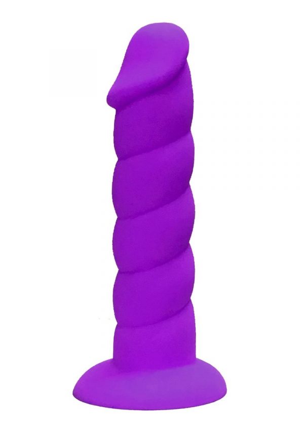 Rock Candy Suga Daddy 8 Dildo Non vibrating Suction Cup Base Purple