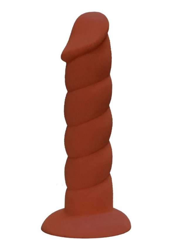 Rock Candy Suga Daddy 8 Dildo Non vibrating Suction Cup Base Brown