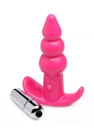 Frisky Bubbling Pink Ribbed Anal Plug