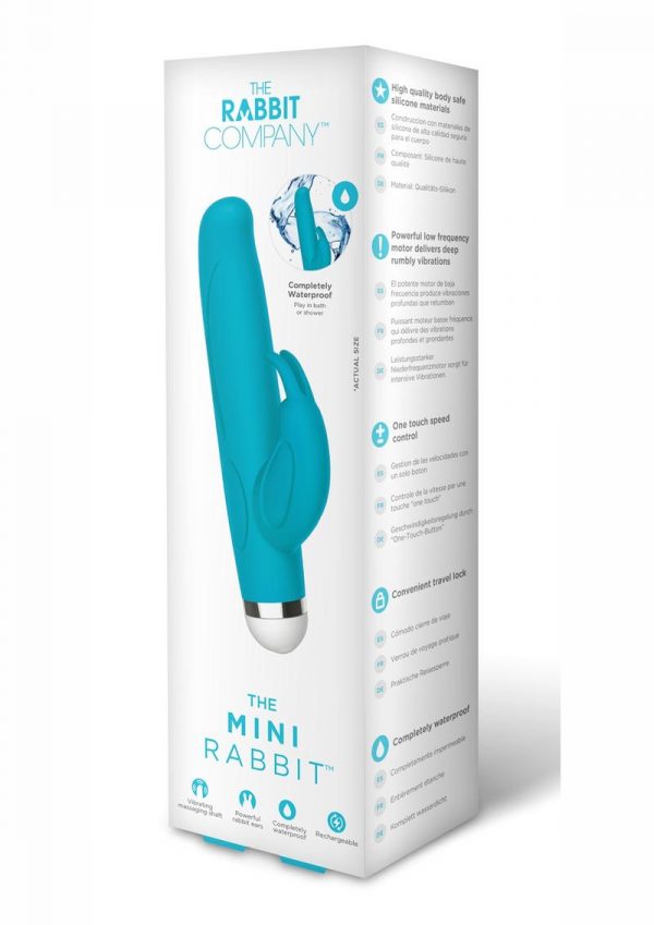 The Mini Rabbit Silicone USB Rechargeable Vibrator Waterproof Blue