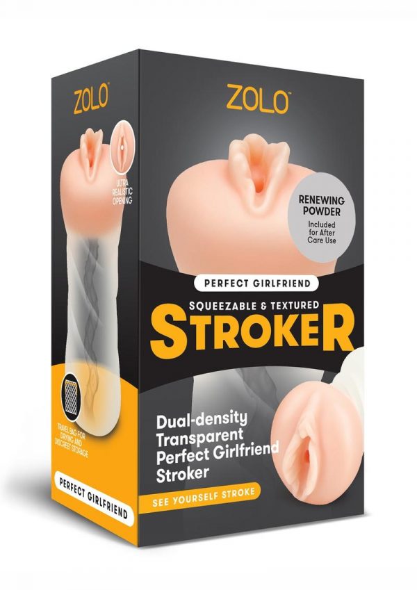 Zolo Squeezable and Textured Perfect Girlfriend Male Masurbator Non Vibrating Flesh