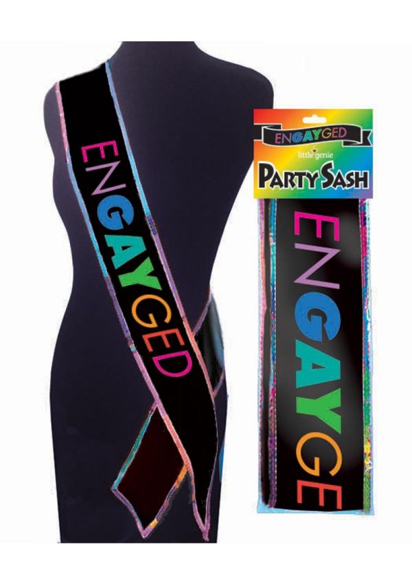 Engayged Pride Party Sash Black