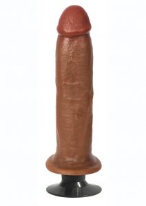 Jock Bareskin Realistic Vibrating Dong 8in - Caramel